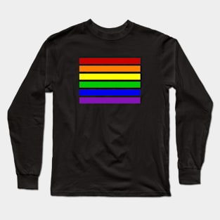 Spaced Gay Pride Flag Long Sleeve T-Shirt